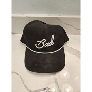 Bad Birdie "Bad" Rope Hat Snapback Golf Black White‎ Cap Adjustable Cap